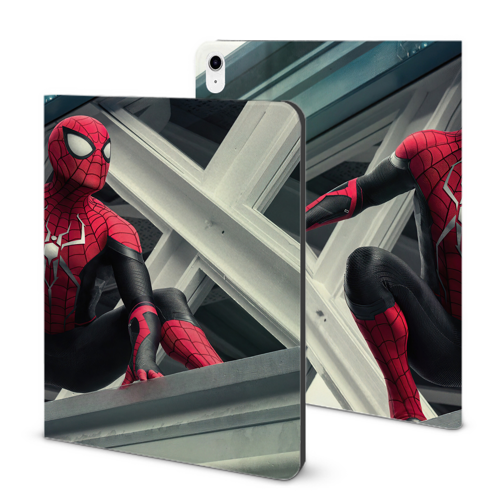 （画像用） Spider Man スパイダーマン IPad ケース ブック型 PUレザー TPU 耐衝撃 軽量 薄型 ペン収納なし 全面保護 IPad 各モデル対応